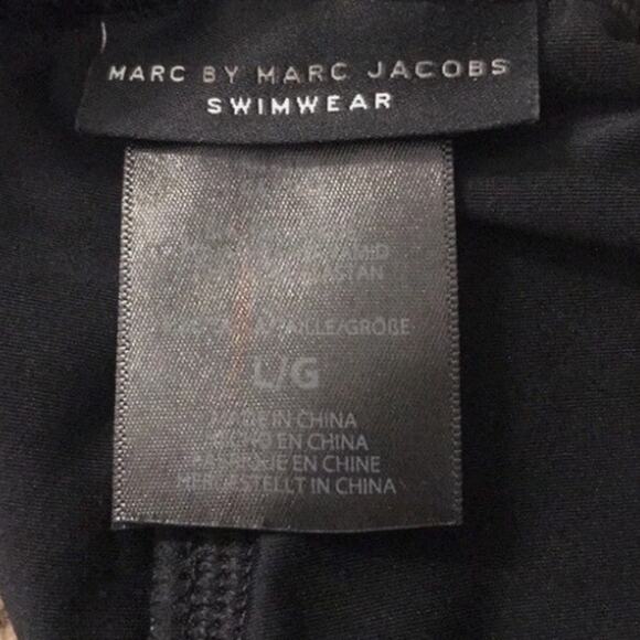 NEW! Marc by Marc Jacobs Bra Top with Zipper in BLACK MULTI (L) - Picture 7 of 7